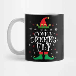 Coffee Drinking Elf Family Matching Group Christmas Party Mug